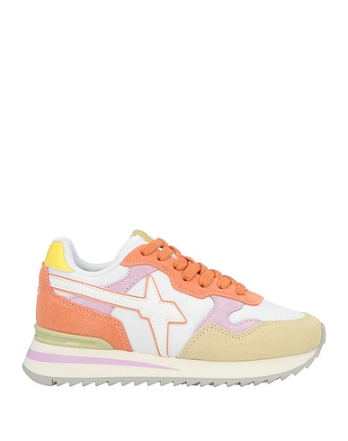 W6YZ Sneakers Verde salvia Pelle, Fibre tessili