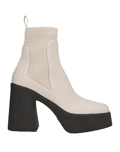 STELLA McCARTNEY Ankle boot Ivory Textile fibers