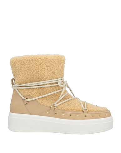 TWINSET Stivaletti Beige 100% Poliestere, Pelle