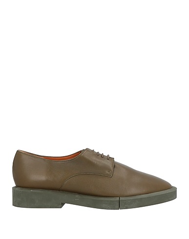CLERGERIE Laced shoes Military green Lambskin