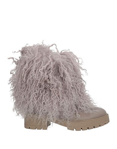 AQUAZZURA Ankle boot Light grey Leather, Shearling
