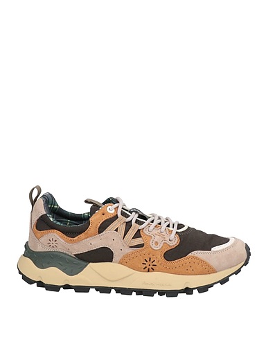 FLOWER MOUNTAIN® Sneakers BARBOUR X FLOWER MOUNTAIN Dark brown Leather, Textile fibres