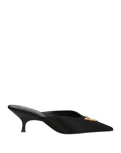 VERSACE Mules und Clogs Schwarz Gewebefasern