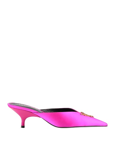 VERSACE Mules und Clogs Magenta Gewebefasern