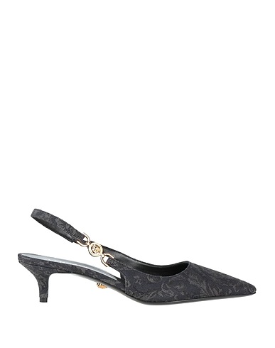 VERSACE Pump Black Textile fibers