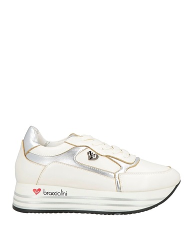 BRACCIALINI Sneakers Off white Leather