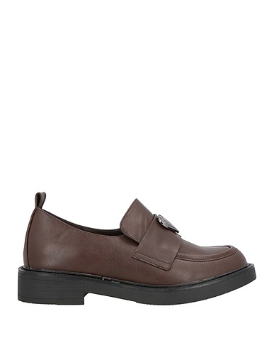 TUA BY BRACCIALINI Loafers Dark brown Textile fibres
