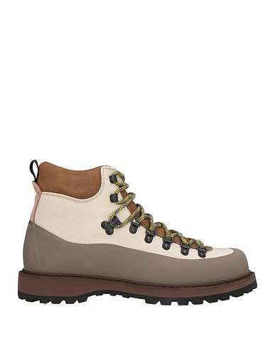DIEMME Ankle boot Khaki Leather, Textile fibers