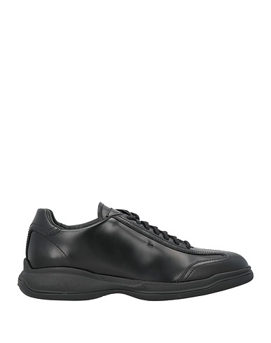 SANTONI Laced shoes Black Leather