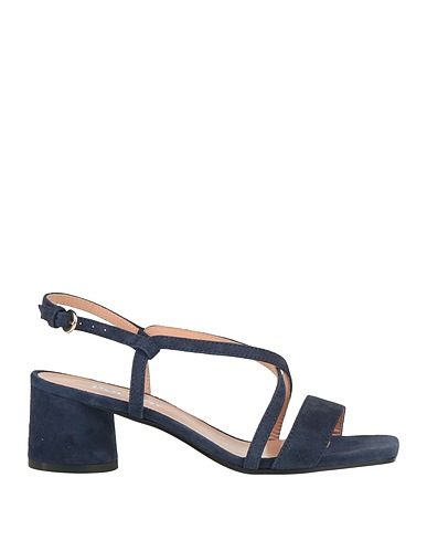 POLLINI Sandals Navy Leather