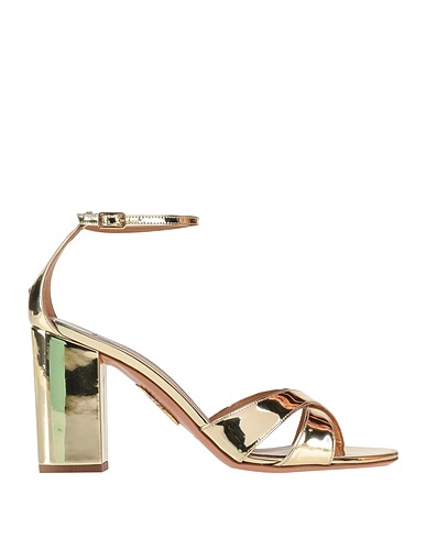 AQUAZZURA Sandals Gold Leather