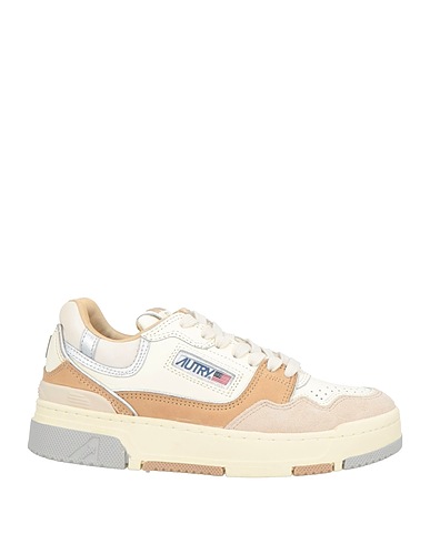 AUTRY Sneakers Cream Leather, Textile fibres