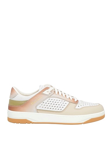 SANTONI Sneakers White Leather