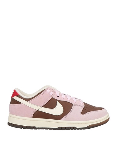 NIKE Sneakers Chocolate brown Leather, Textile fibres