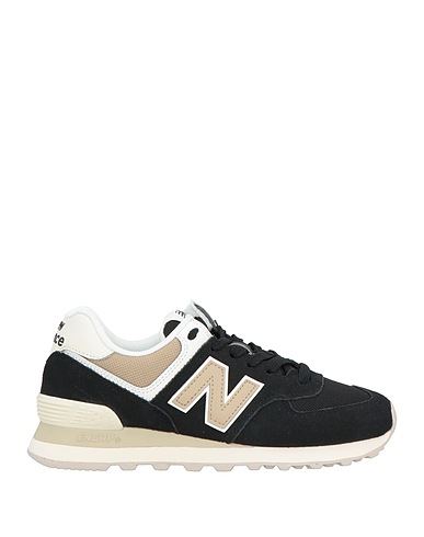 NEW BALANCE Sneakers Black Leather, Textile fibres