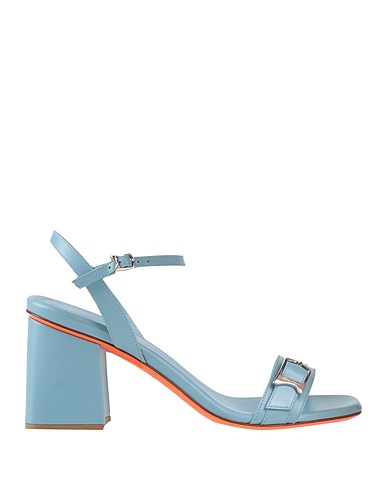 SANTONI Sandals Sky blue Leather