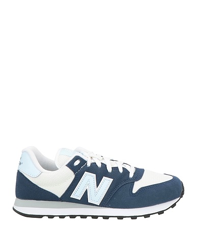 NEW BALANCE Sneakers Navy blue Leather, Textile fibres
