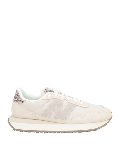 NEW BALANCE Sneakers Cream Leather, Textile fibers