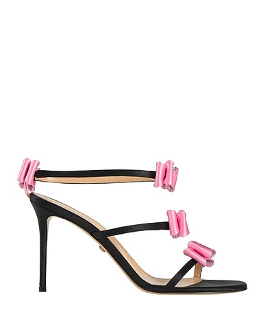 MACH & MACH Sandals Black Textile fibres