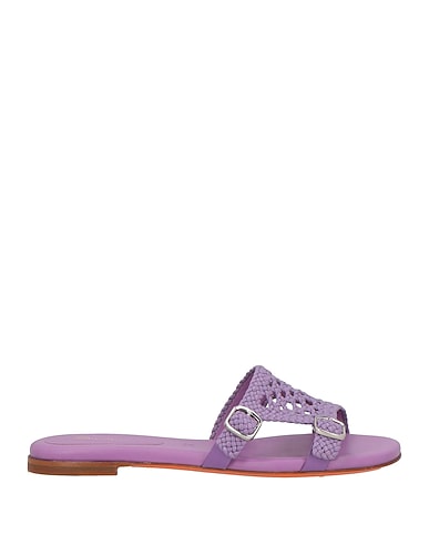 SANTONI Sandals Lilac Leather