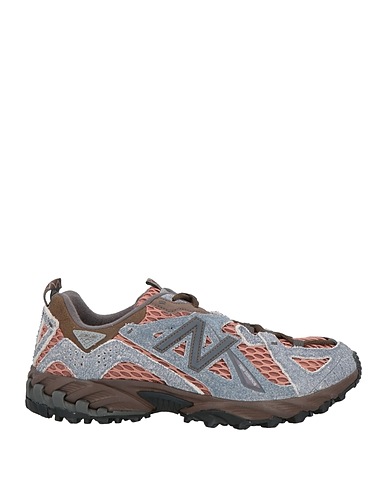 NEW BALANCE Sneakers Blue Leather, Textile fibres