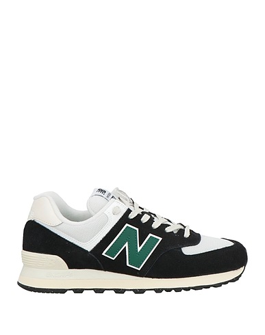 NEW BALANCE Sneakers Schwarz Leder, Gewebefasern