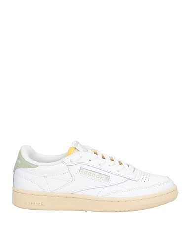 REEBOK Sneakers White Leather, Textile fibres