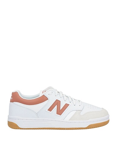 NEW BALANCE Sneakers White Leather, Other Fibres