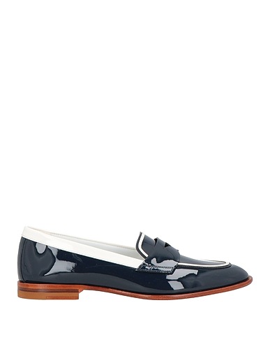 SANTONI Loafers Navy Leather