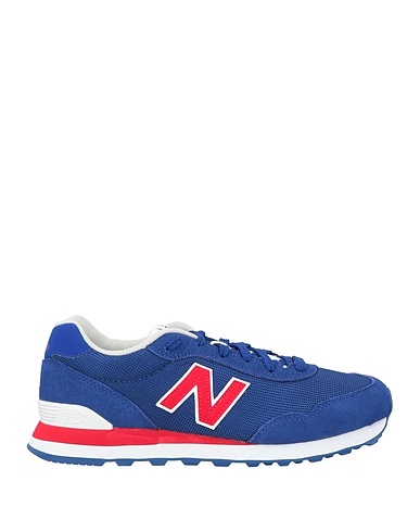 NEW BALANCE Sneakers Blue Leather, Textile fibers