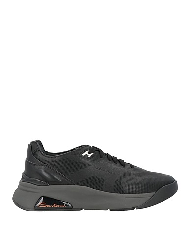 SANTONI Sneakers Schwarz Leder