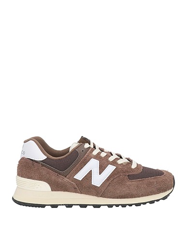 NEW BALANCE Sneakers Chocolate brown Leather, Textile fibers