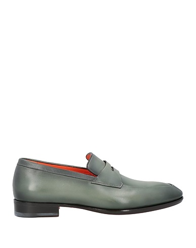 SANTONI Loafers Sage green Leather