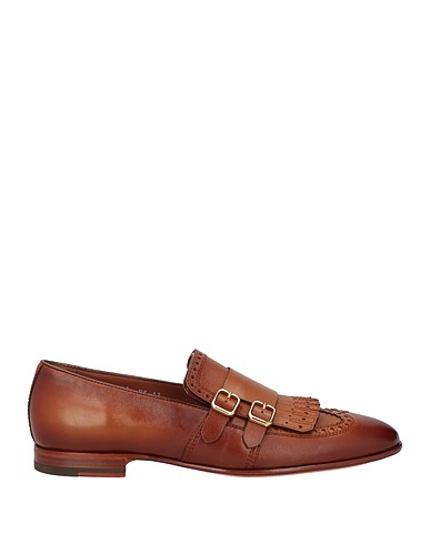 SANTONI Loafers Tan Leather