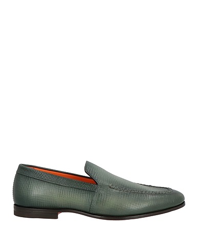 SANTONI Mokassins GOODYEAR Militärgrün Leder