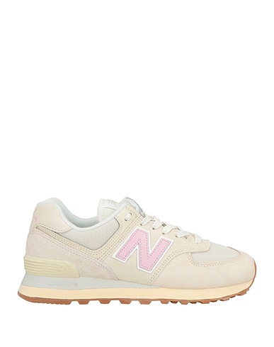 NEW BALANCE Sneakers Off white Leather, Textile fibers