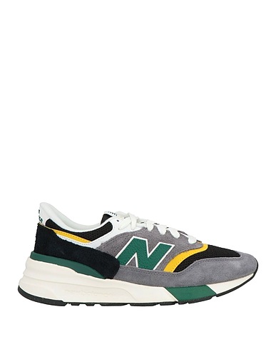 NEW BALANCE Sneakers Grey Leather, Textile fibers