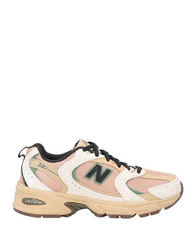 NEW BALANCE Sneakers Brown Leather, Textile fibers