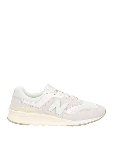 NEW BALANCE Sneakers Off white Textile fibres, Leather