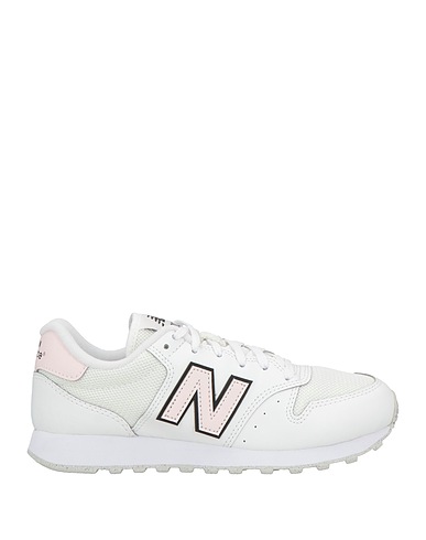 NEW BALANCE Sneakers White Leather, Textile fibres