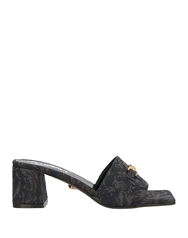 VERSACE Sandals Black Textile fibers