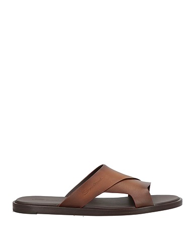 SANTONI Sandales Marron Cuir