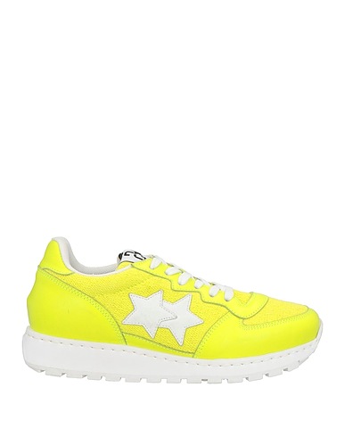 2STAR Sneakers Yellow Leather, Textile fibres