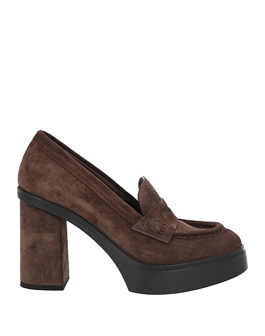 SANTONI Loafers Dark brown Leather