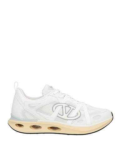 VALENTINO GARAVANI Sneakers White Leather, Textile fibres