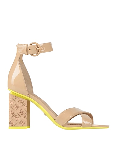 GUESS Sandals Beige Textile fibres