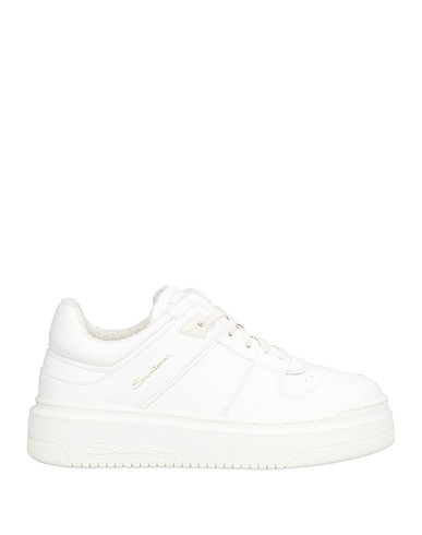 SANTONI Sneakers RETHINK White Leather