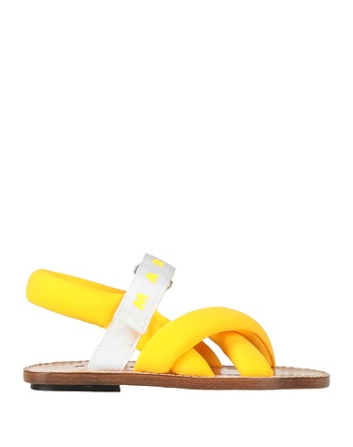MARNI Sandals Yellow Textile fibres