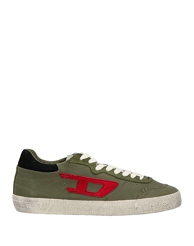DIESEL Sneakers Military green Leather