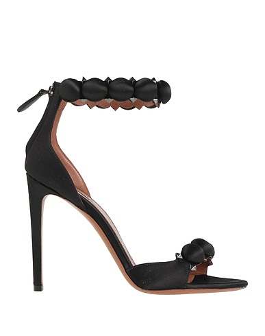 ALAÏA Sandalen Schwarz Gewebefasern